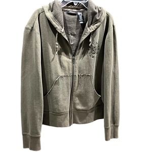 DKNY Active Dark Green Hoodie, Size Small LOGO on Front NEW YORK on Back